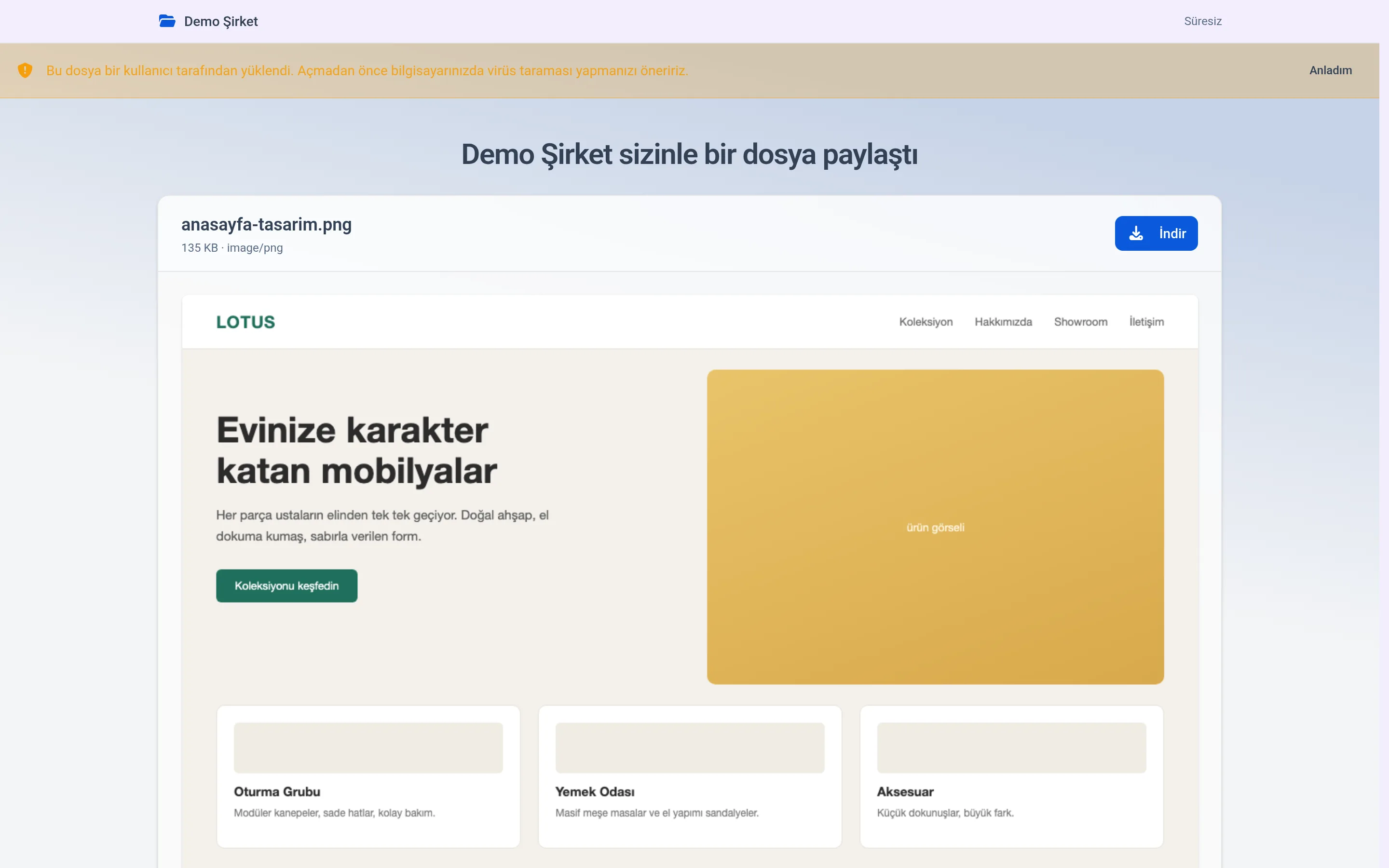 Paylaşım sayfası