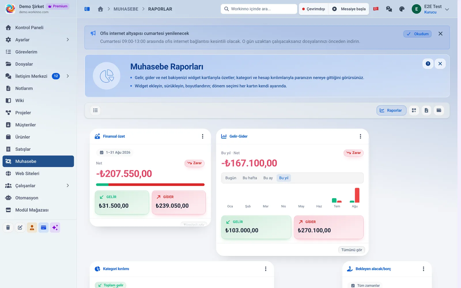 Income and expense reports